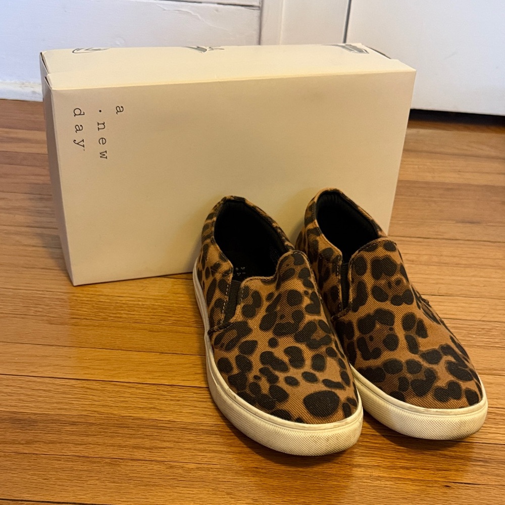 a new day Leopard Print Slip-On Sneakers